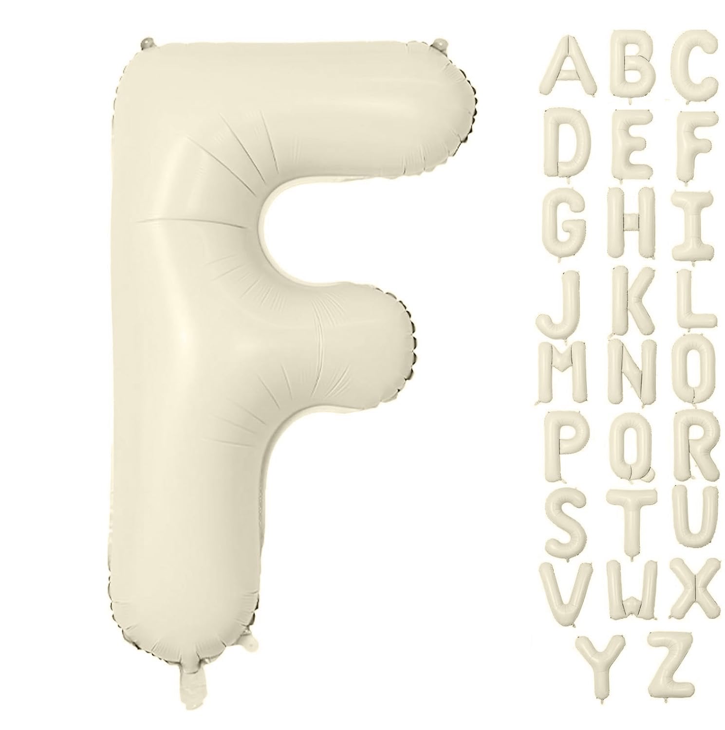 Letter Balloon 40Inch Cream White Big Alphabet Balloons Letter F