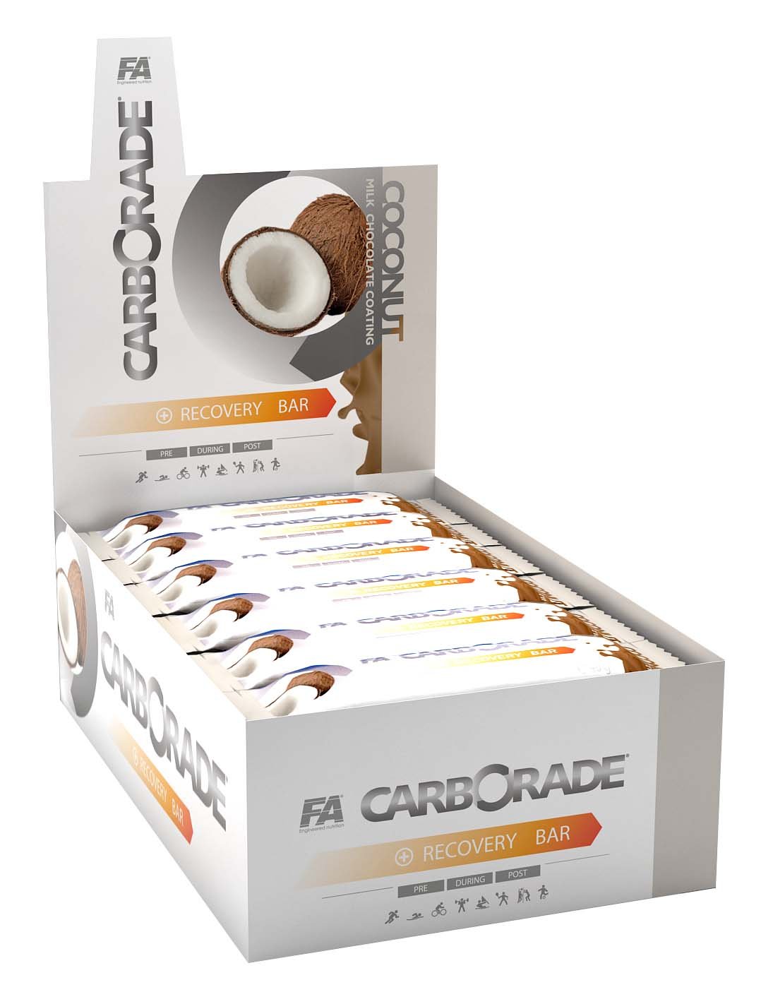 FA Engineered Nutrition40 g Chocolate Coconut Carborade Recovery Bar - Pack of 24Compact by Design (Certified by Amazon)