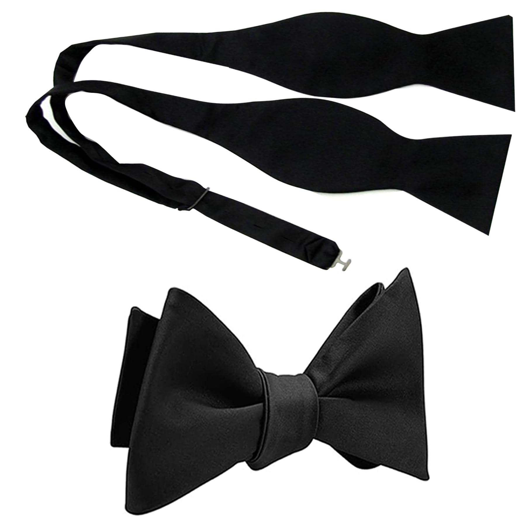 Mens Self Tie Bow Tie Set Classic Formal Tuxedo Bow Ties for Men Handmade Satin Bow Tie for Wedding Party Business