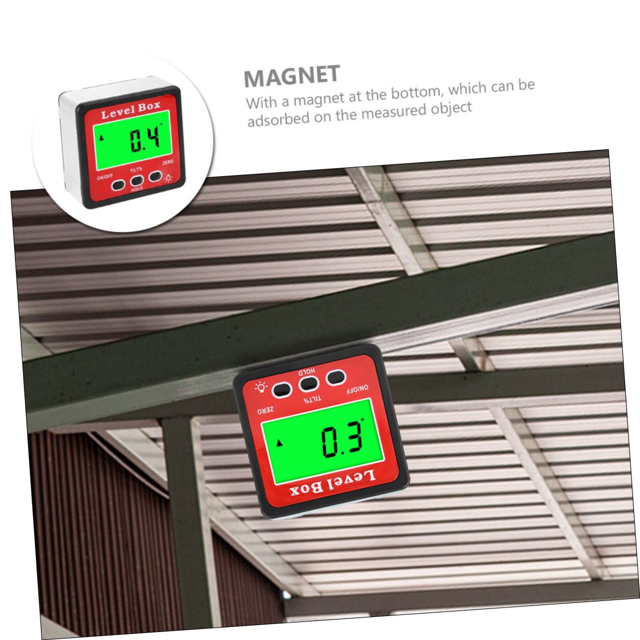 Hemobllo 2pezzi Digital Angle Gauge Elettronico Display Lcd Retroilluminato Misuratore Per Falegnameria Riparazioni Auto e Decorazioni Domestiche Strumento Precisione Batteria
