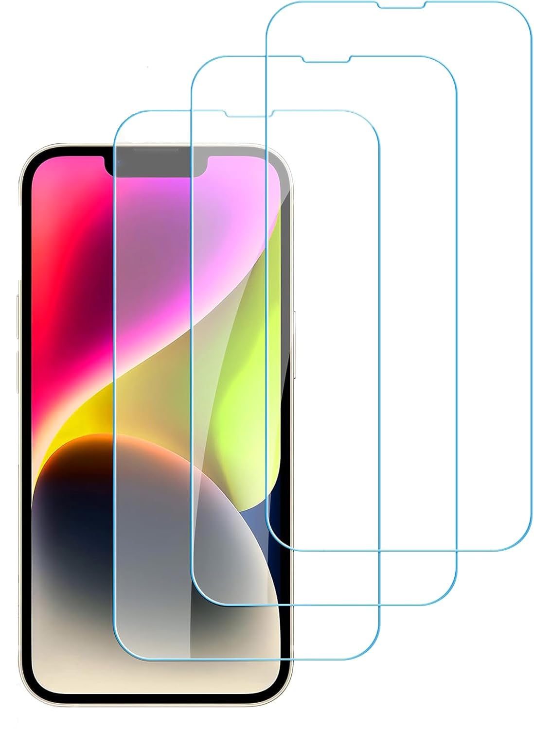 New&Teck Lot de 3 Verre Trempé pour iPhone 11/XR 6,1 Pouces, Film Protection Ecran, [Anti-Rayures], [Sans Bulles], [Installation Facile], Ultra Résistant Dureté 9H Glass - 2