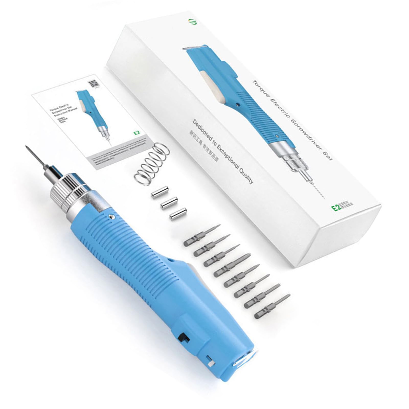 Torques Electric Screwdriver Set Adjustable with Adjustable Forward and Reverse Rotation Screwdriver Ergonomic Electric