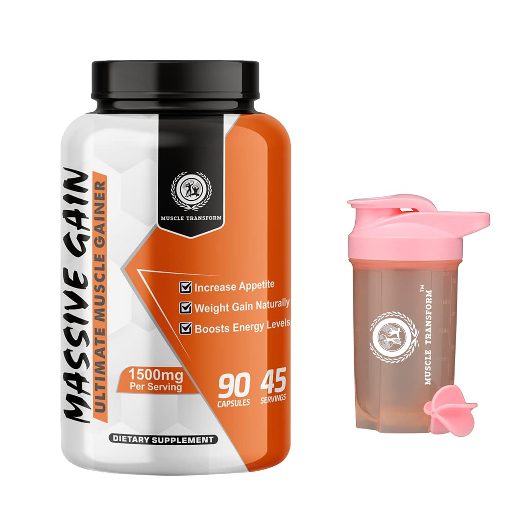 Muscle Transform Bulk Gain Mass Weight Gainer Capsule Fast Weight  Muscle Gain,Daily Muscle Building Weight Lifters Supplement for Muscle  Growth