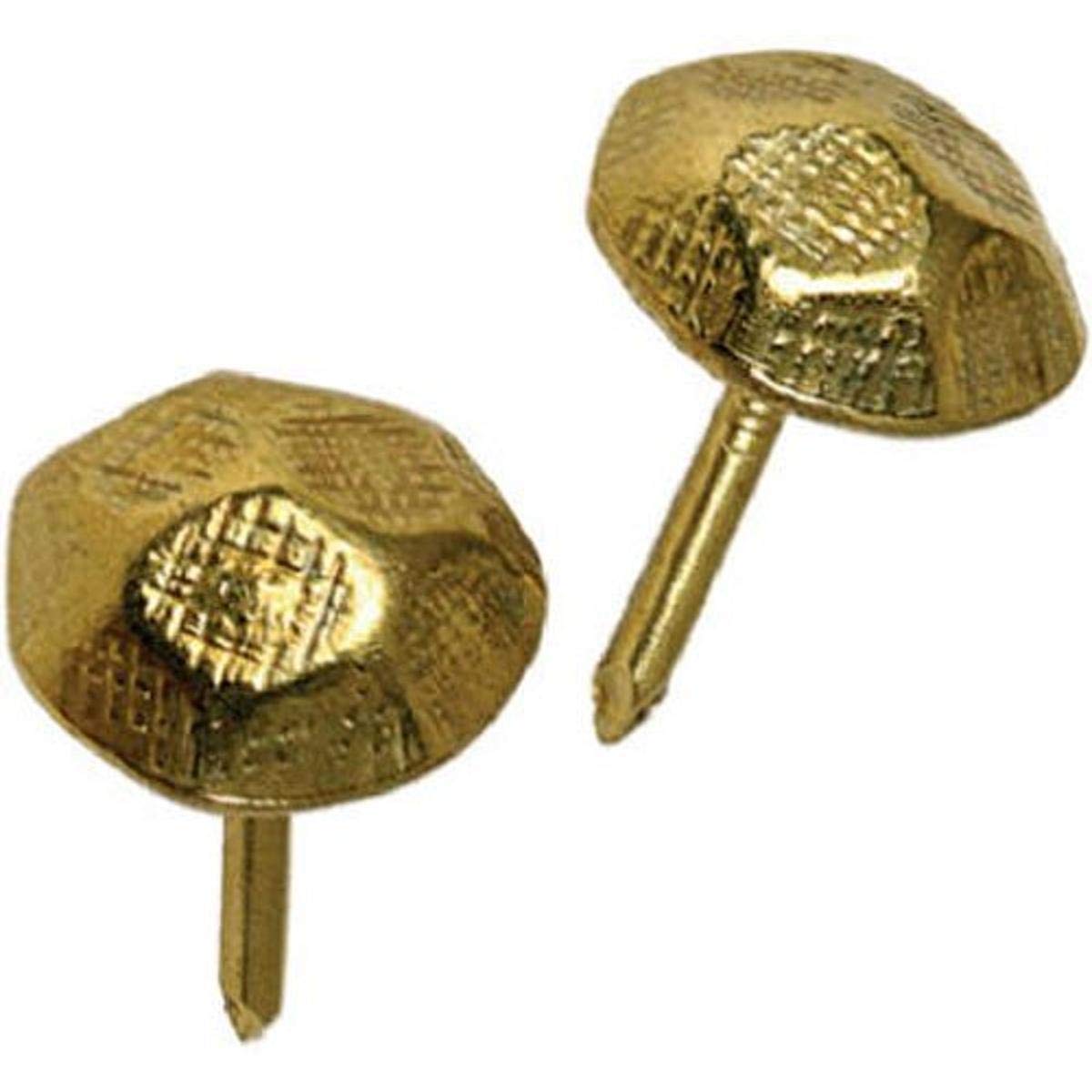 The Hillman Group 122691 Hillman 4.88 in. Furniture Plated Brass Nail Hammered, NO 9H, No Color