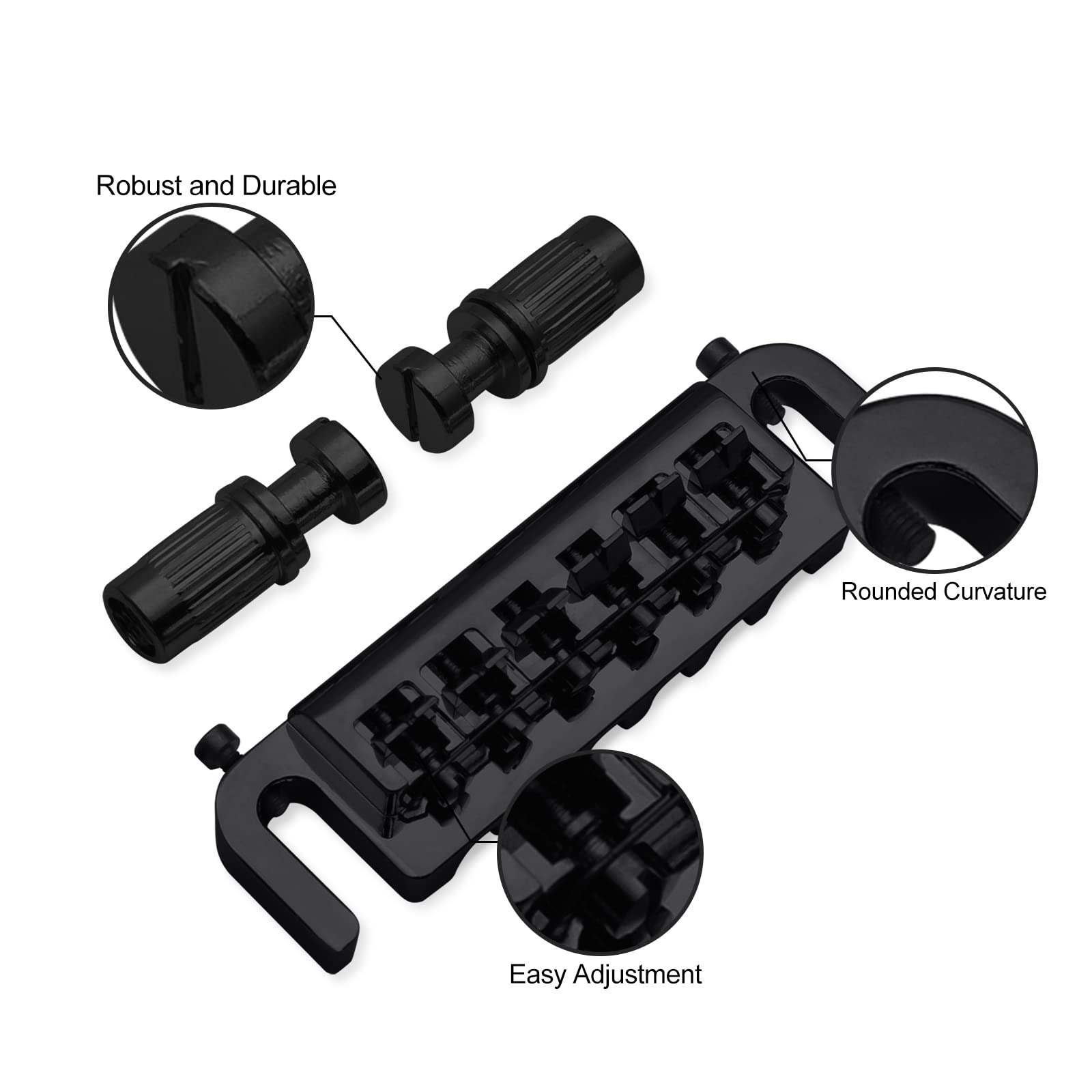 SAPHUE Wraparound Bridge Tailpiece Intonatable Combo for...