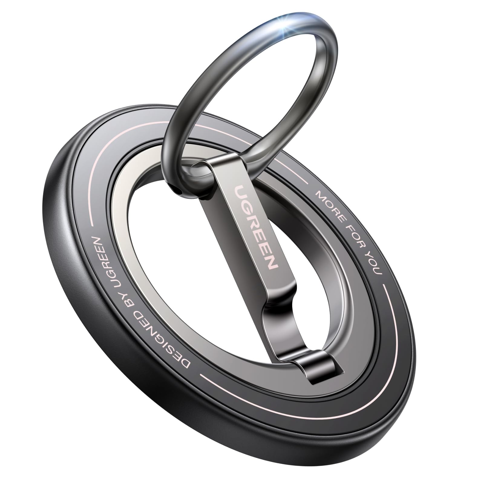 【タイムセール】【1,724円】 UGREEN magsafe 360度回転式 両面マグネット スマホリング