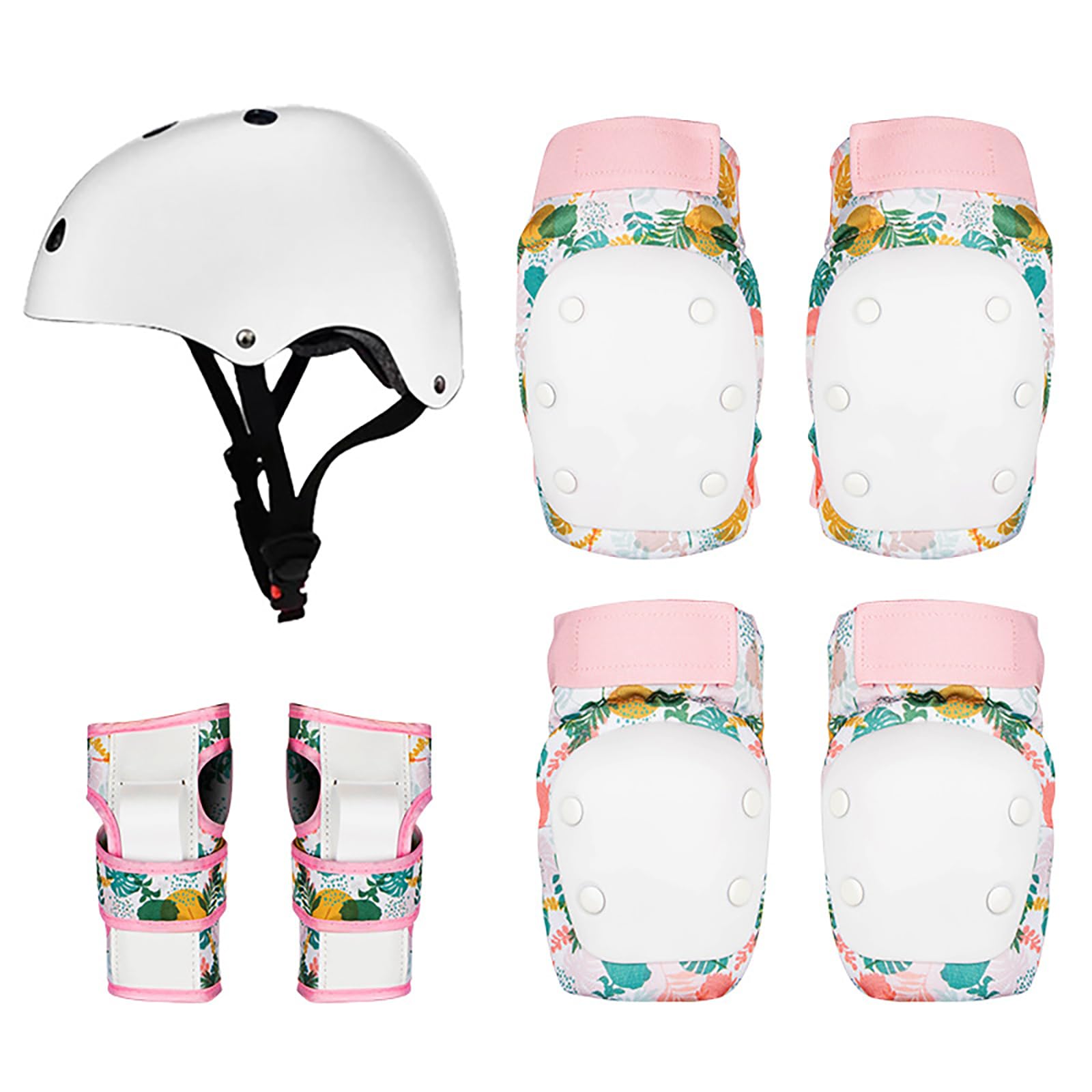 7-in-1-Schutzausrüstung Set für Erwachsene, Helm Knie Ellbogen und Handgelenkschoner, für Outdoor-Aktivitäten Radfahren Skateboarden, Inlineskaten und Rollerfahren