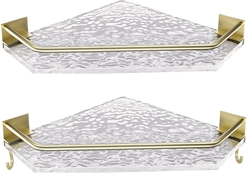 Estantes acrílicos para baño, estante acrílico transparente de 15.7 pulgadas, montado en la pared, sin taladros, estante grueso y transparente de disponible en Yaxa Costa Rica