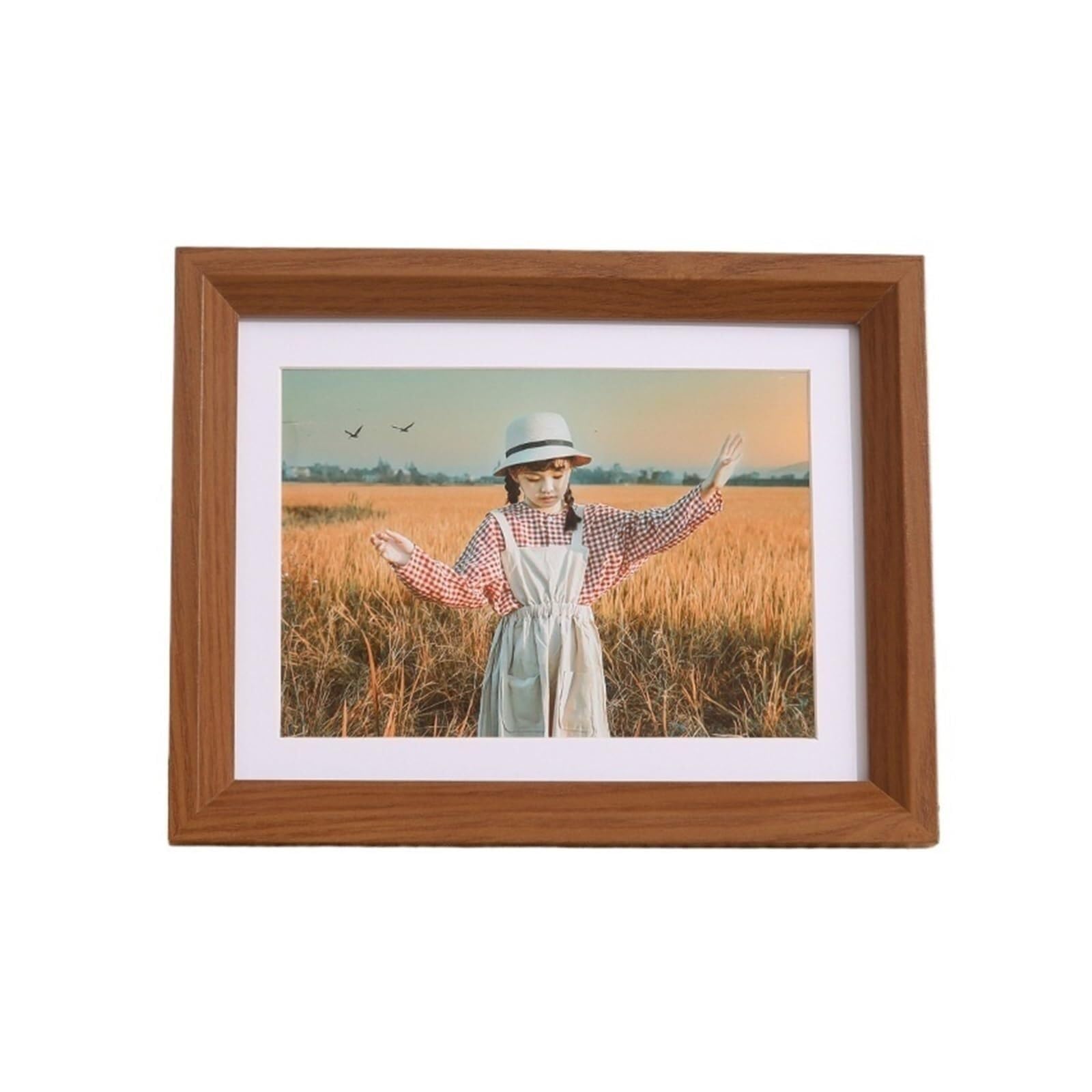 Photo Frames Wooden Photo Frame Minimalist A3 A4 for Pictures for Wall Bedroom Living Room Ornament Home Decor(Deep brown,5Inch(Deep Brown,7inch (13x18cm))
