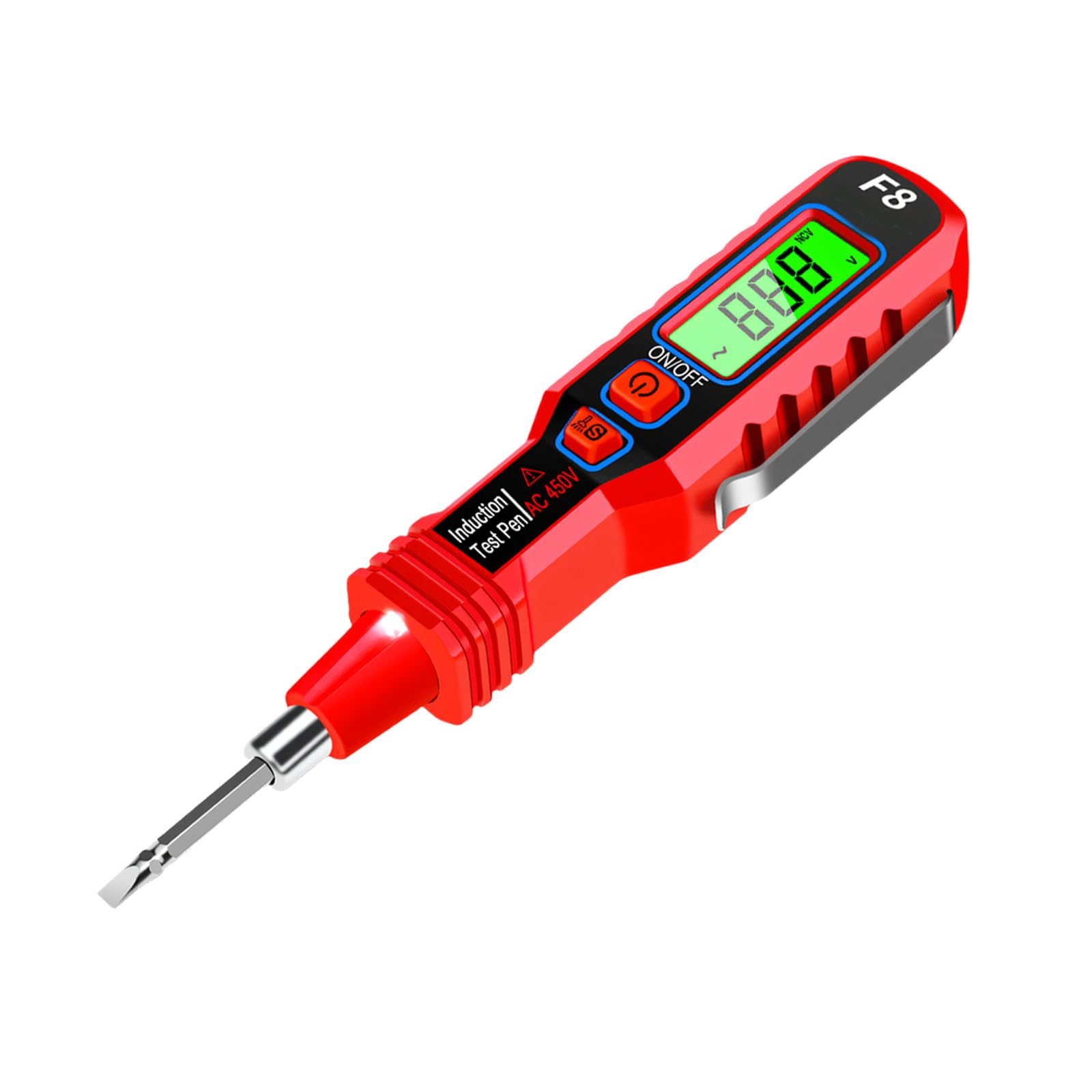 Kfwfuaee Dark/Light Ncv Voltages Tester Meter With Backlit Display Electric Tester Accurate Current Measurement Up To 1000V Ncv Pen With Backlit Flash For Voltages Detection Safe Electrical Testing Tool