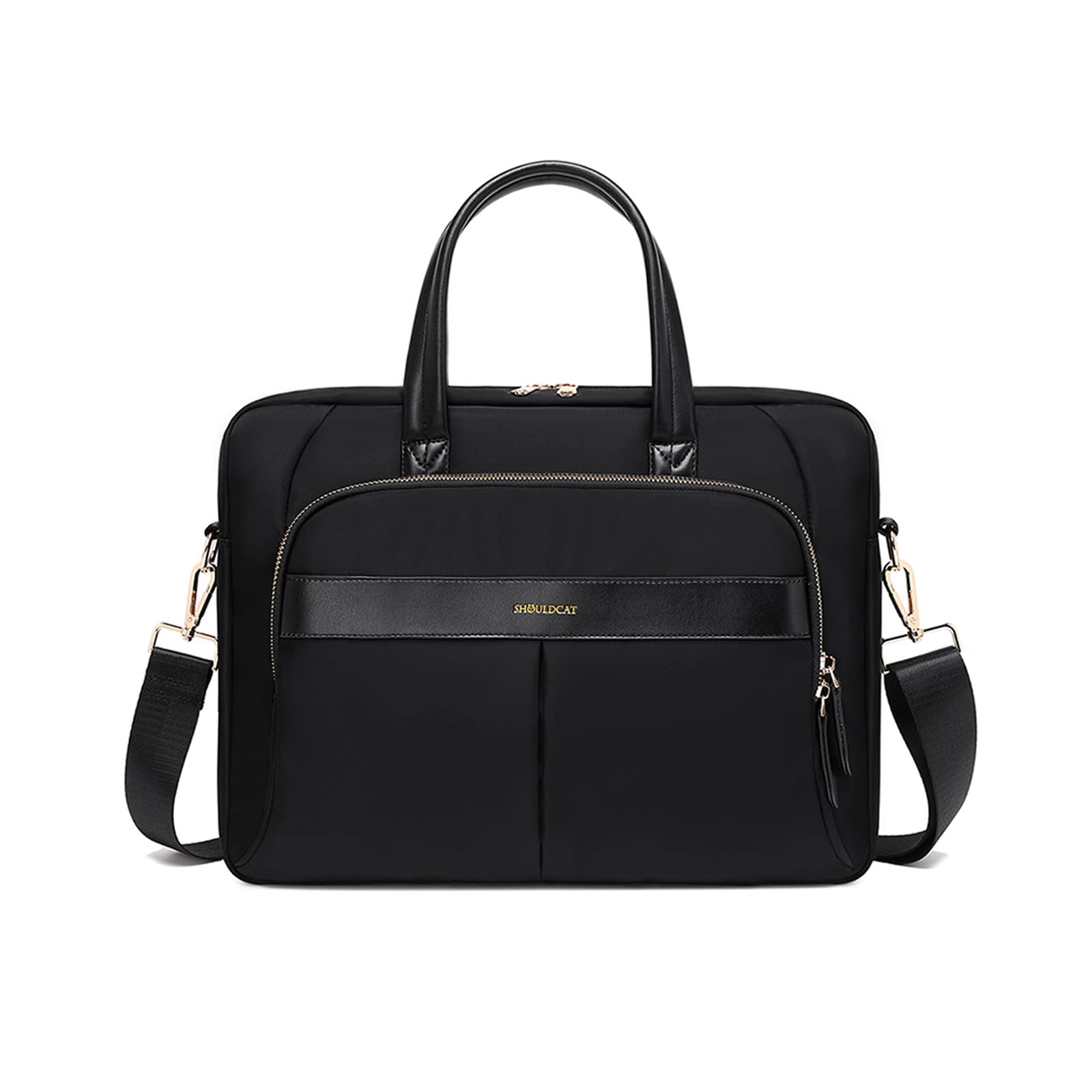 FANDARE Borsa Porta PC Donna Lavoro Cartella Borse per 15.6 Pollici Computer Grande Borsa Messenger Tracolla Ventiquattrore per Ufficio Università Insegnanti Scuola Lavoro Business Nero M