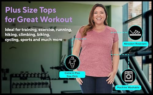 X Game Time Women Plus Size Short Sleeve Activewear T-Shirt Dry Fit Moisture Wicking Perfomance Top #TOP6