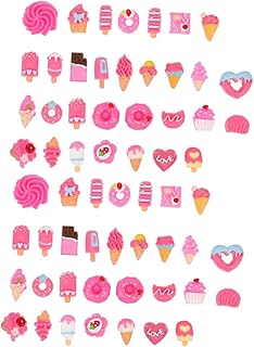 COHEALI 60 Pçs Acessórios DIY Pingentes De Coração Para Unhas 3D Pingentes De Unhas Pingentes De Capa De Telefone Kawaii Flatback Pingentes Doces Pingentes De Sorvete Flatback Pingentes