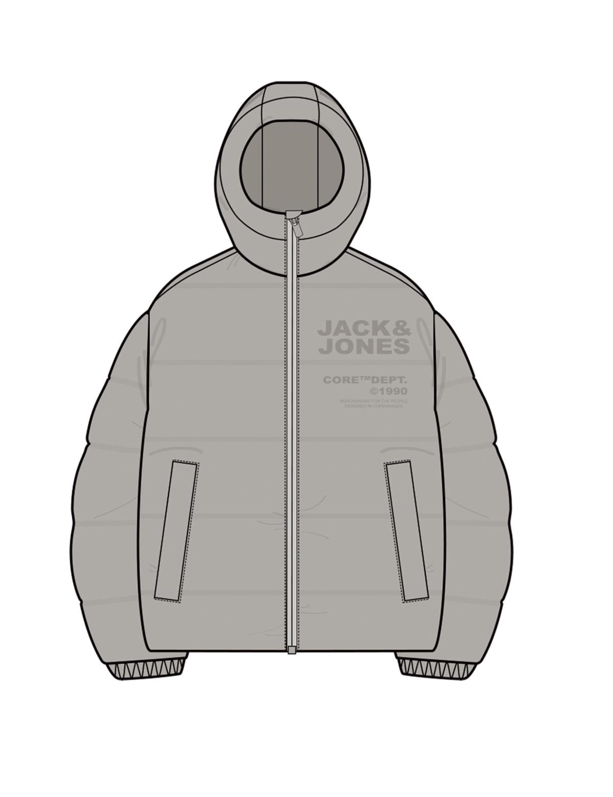 JACK & JONES Herren Jcoboston Puffer Jacket SMU, Dove, l