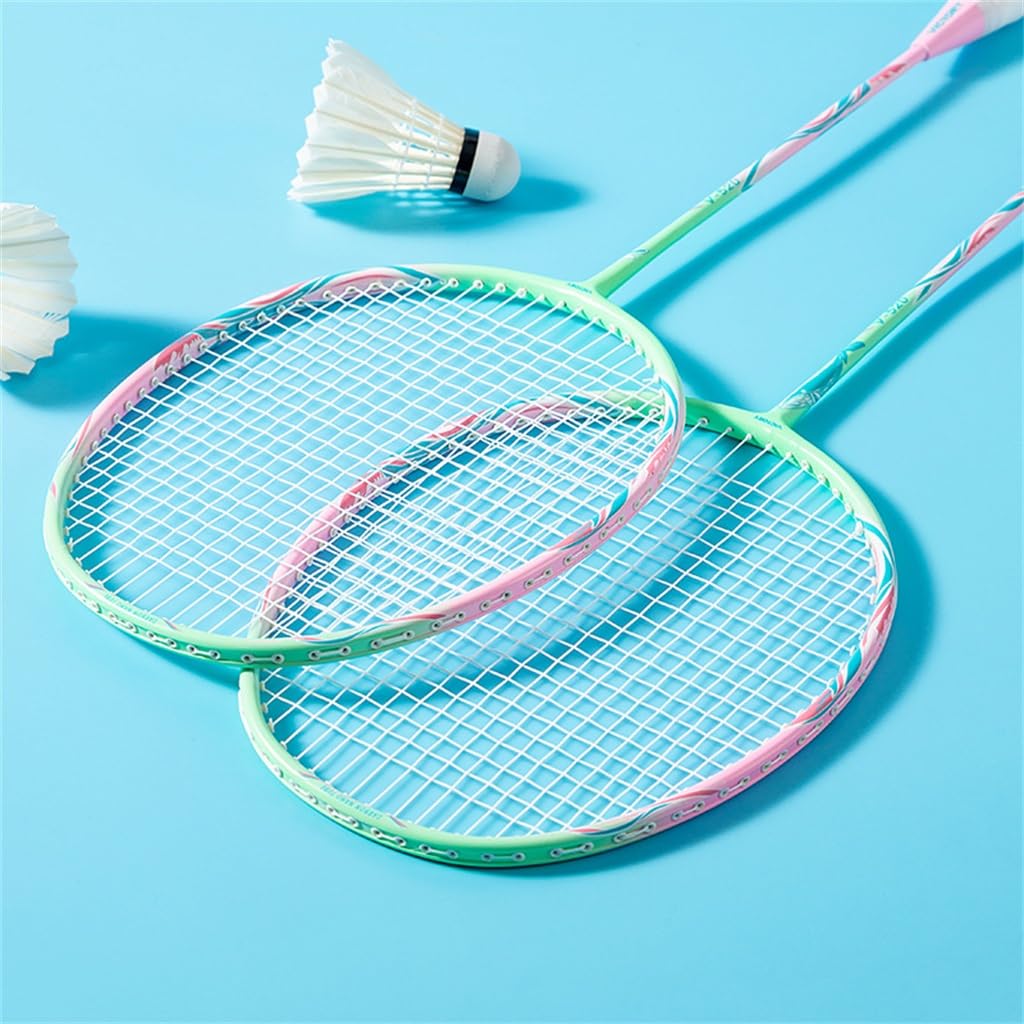 Carbon Fibre Siamese Light Badminton Racket Set Sports Men And Women Singles and Doubles Training Sporting Goods