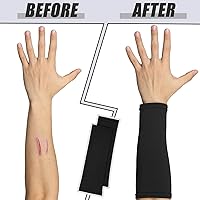 Vista 3 de Janmercy 10 pares de fundas protectoras delgadas para piel de ancianos, protección de la piel del brazo, fundas protectoras cortas para brazos