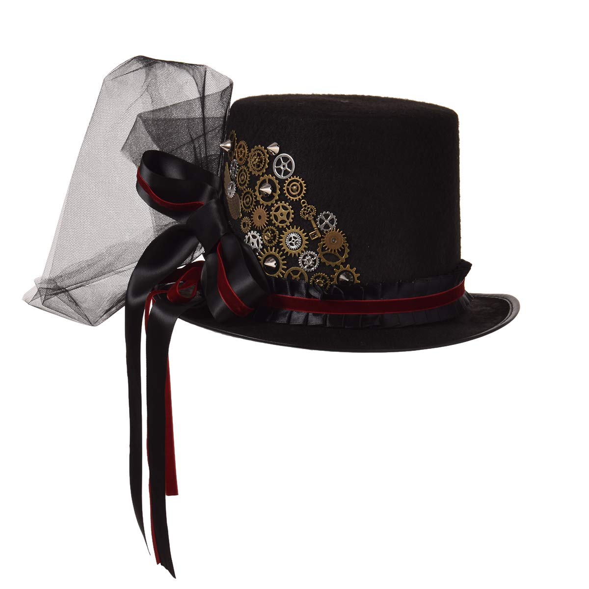 BLESSUME Unisex Steampunk Top Hats Goggles Gears Costume Accessory(Various Claasic Styles) (S, Large) — image 1