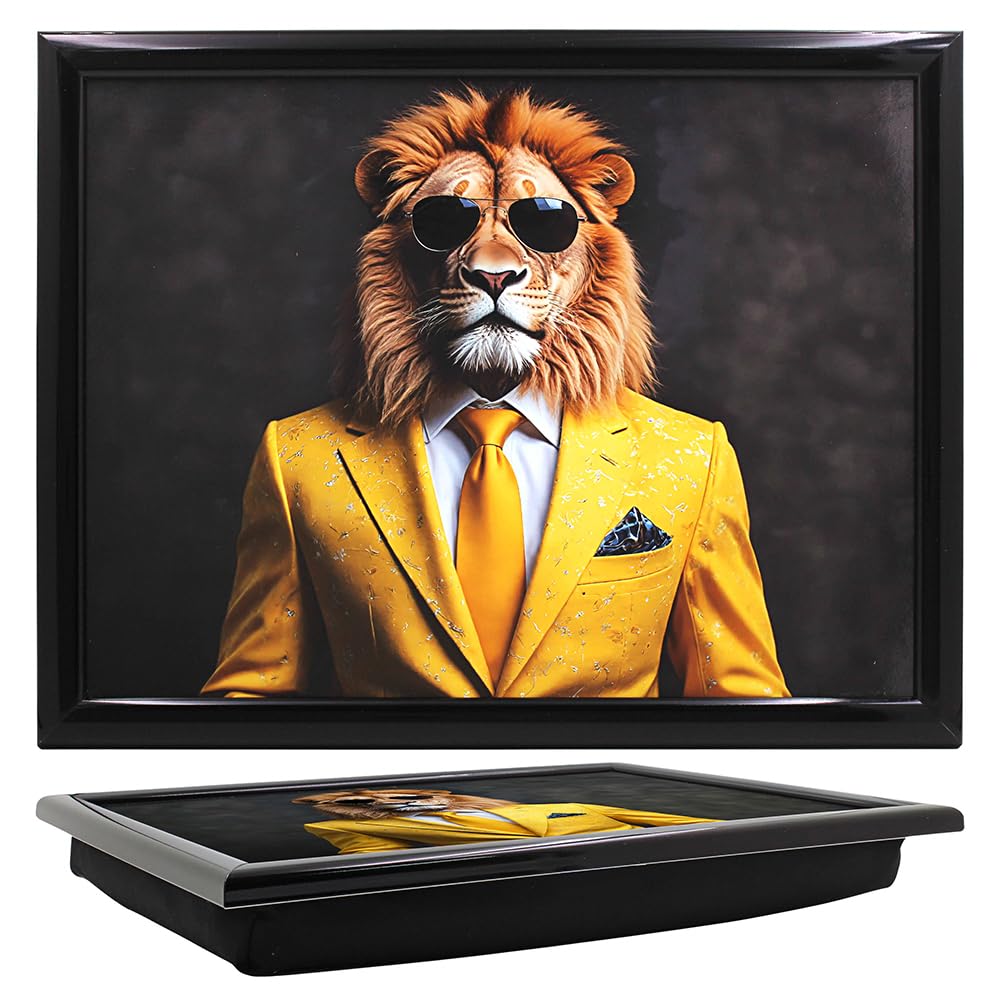 Tamersgifts Lion Laptray Cushioned Laptrays Lap Tray Tv Dinner Bean Bag Padded Cushion Gift (Lion Laptray)