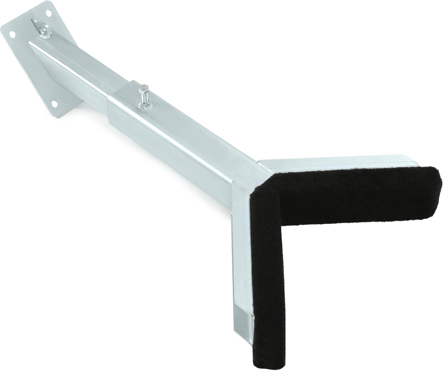 KUAFU Adjustable Bow Rest Catcher for Boat Trailer Compatible with 3 inch Wide Trailer Tongues (3x3 or 3x4) Assembly Silvery Steel Bracket