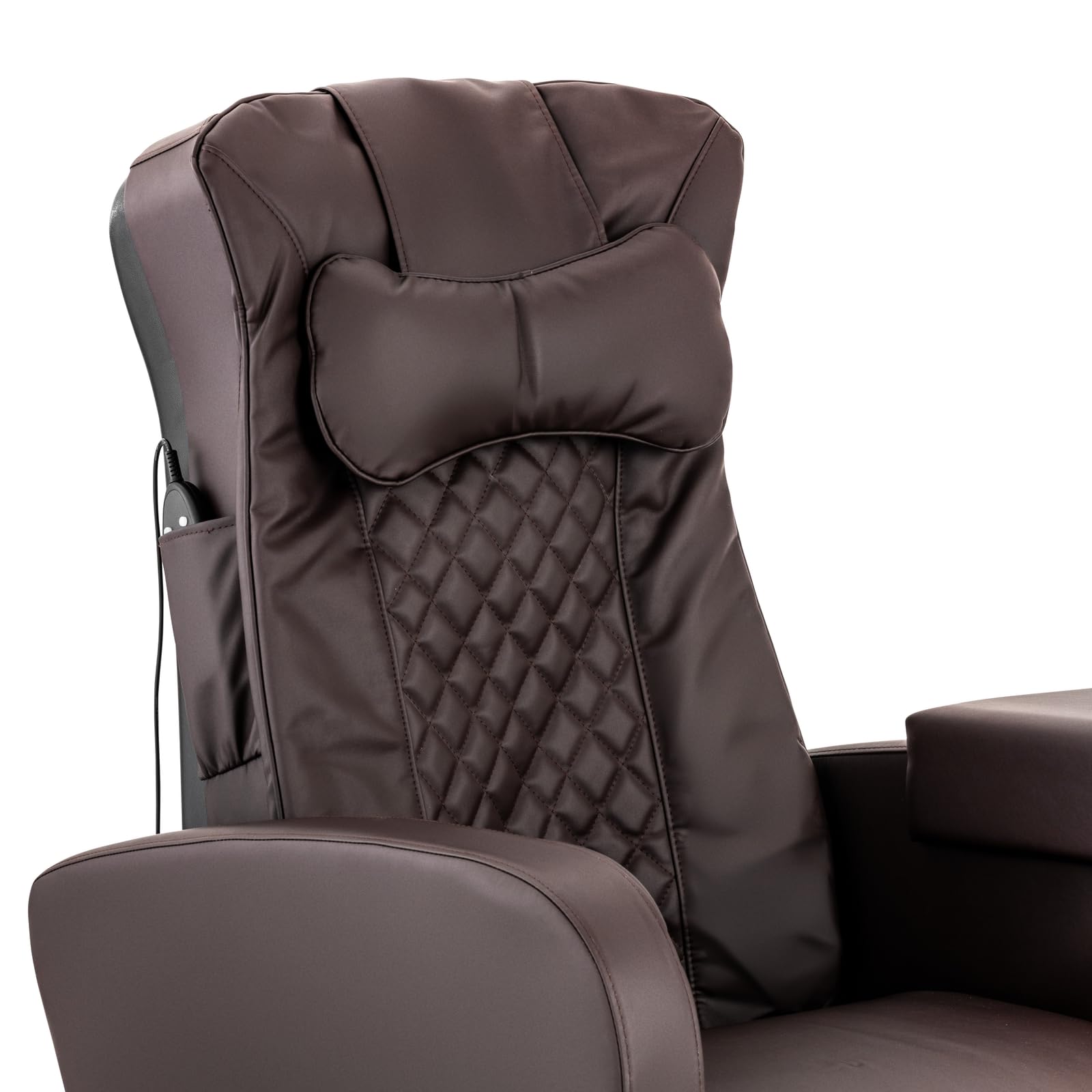 Physa Fußpflegestuhl elektrisch mit Fußwanne und 3 Massagefunktionen 120 W 200 kg braun Kosmetikliege Pedikürestuhl Stuhl für Fußpflege