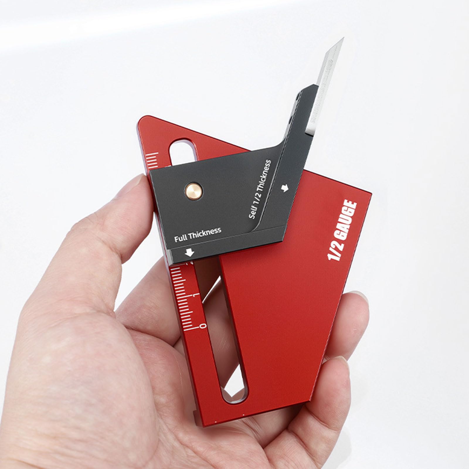Strumento di calibrazione per la lavorazione del legno, righello di centraggio, calibro di altezza 0-58 mm per progetti di falegnameria e accessori per utensili elettrici