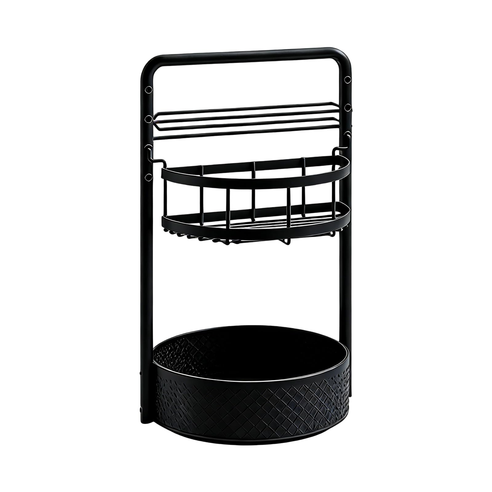 Layer Rotating Condiment Rack with Detachable Paper Towel Holder Easy Assembly for Kitchen Double Layer Rotating Condiment Rack with Detachable Paper Towel Holder Easy Assembly for Kitchen