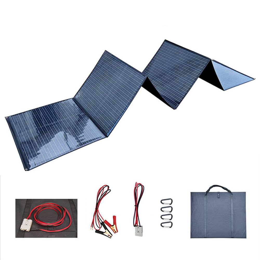 Mallette à panneau solaire pliable de 300 W conçue pour être légère et facile à transporter, adaptée au camping, au camping-car, à l'aventure hors réseau, à la caravane de voyage, au camping-car,600W