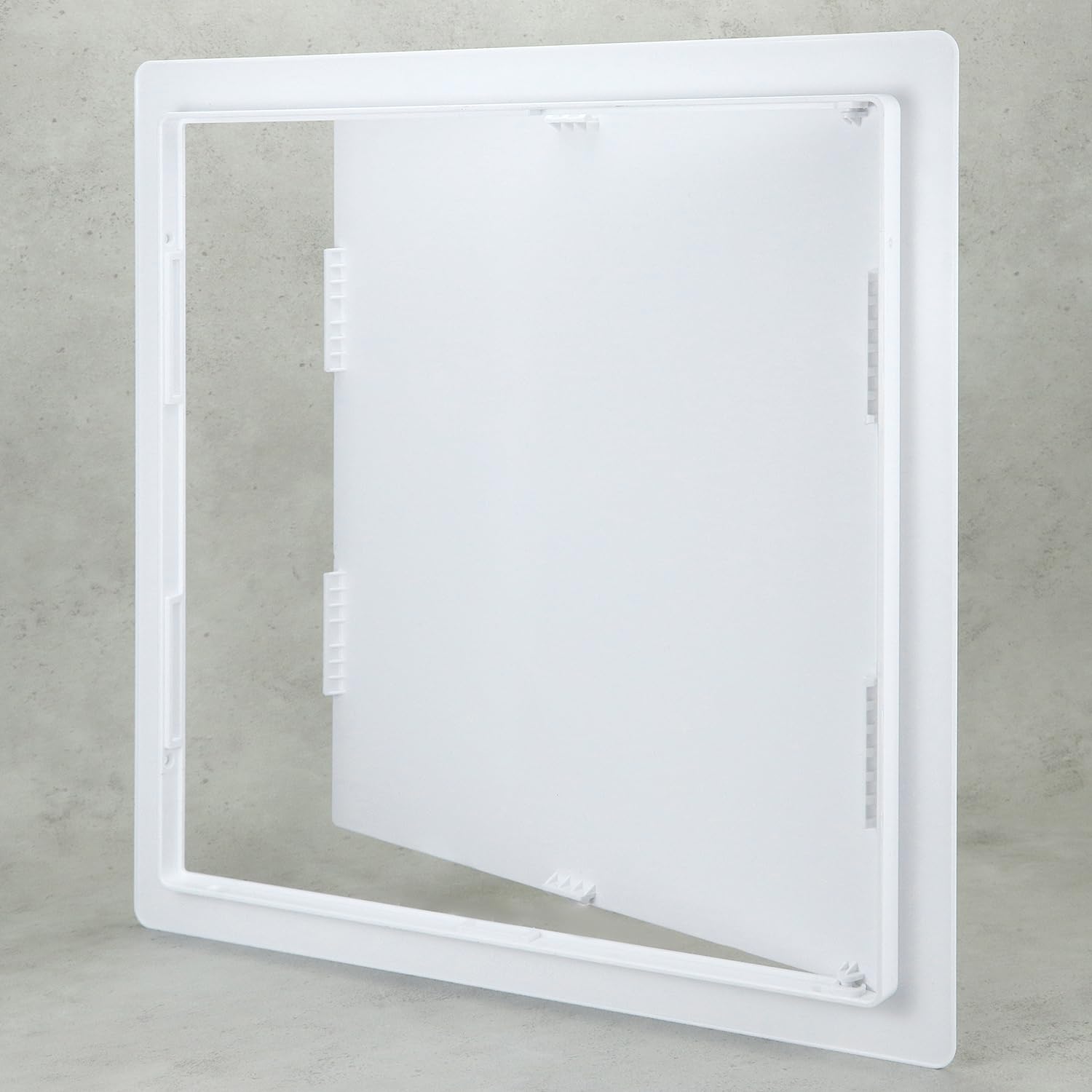 QWORK Panel de acceso para paneles de yeso, puerta de acceso de plástico de 18 x 18 pulgadas, panel de acceso de pared extraíble compatible con sistemas de fontanería y HVAC