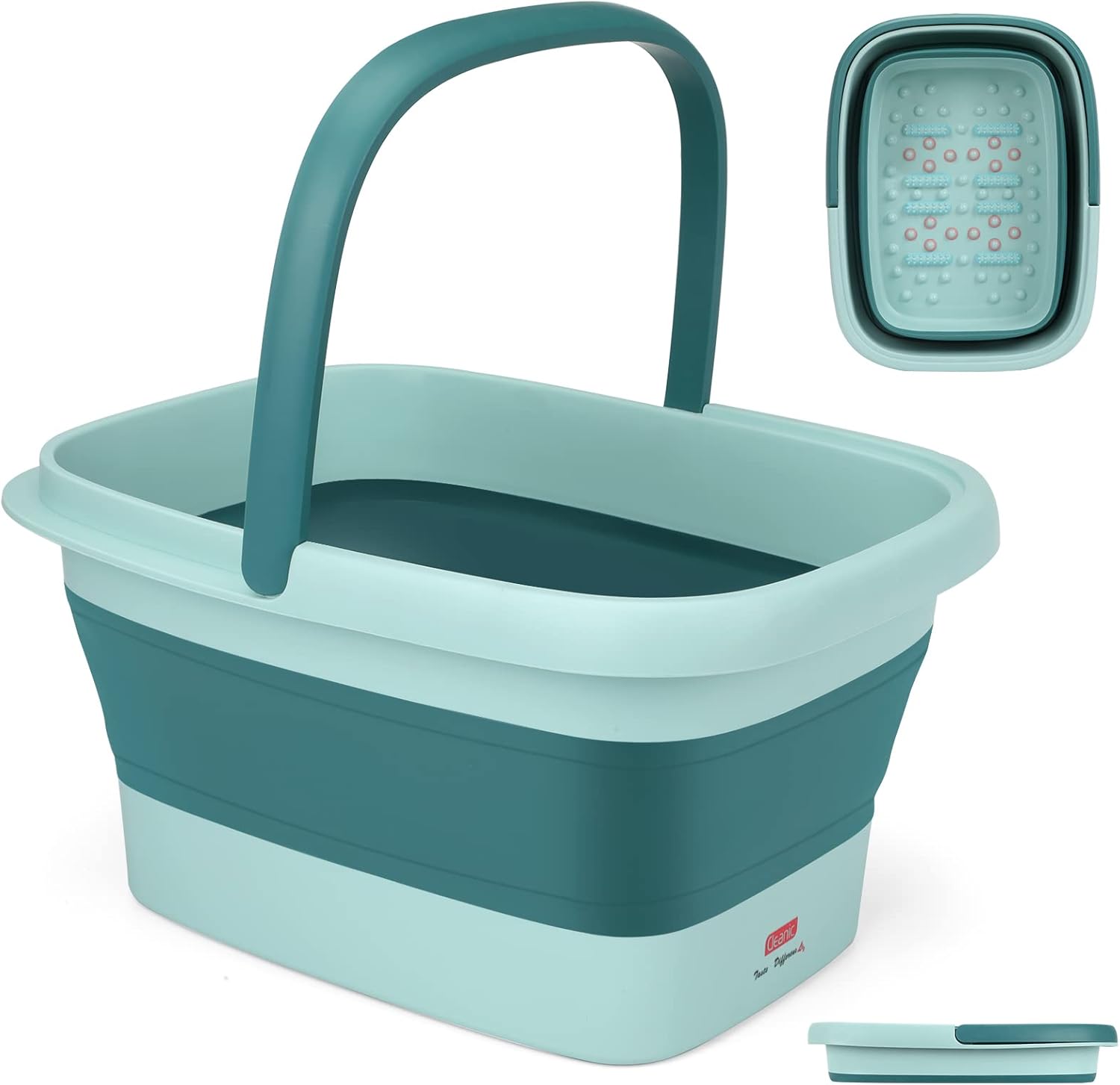 DEANIC Foot Spa, Foot Bath with Massager, Collapsible Pedicure Bowl