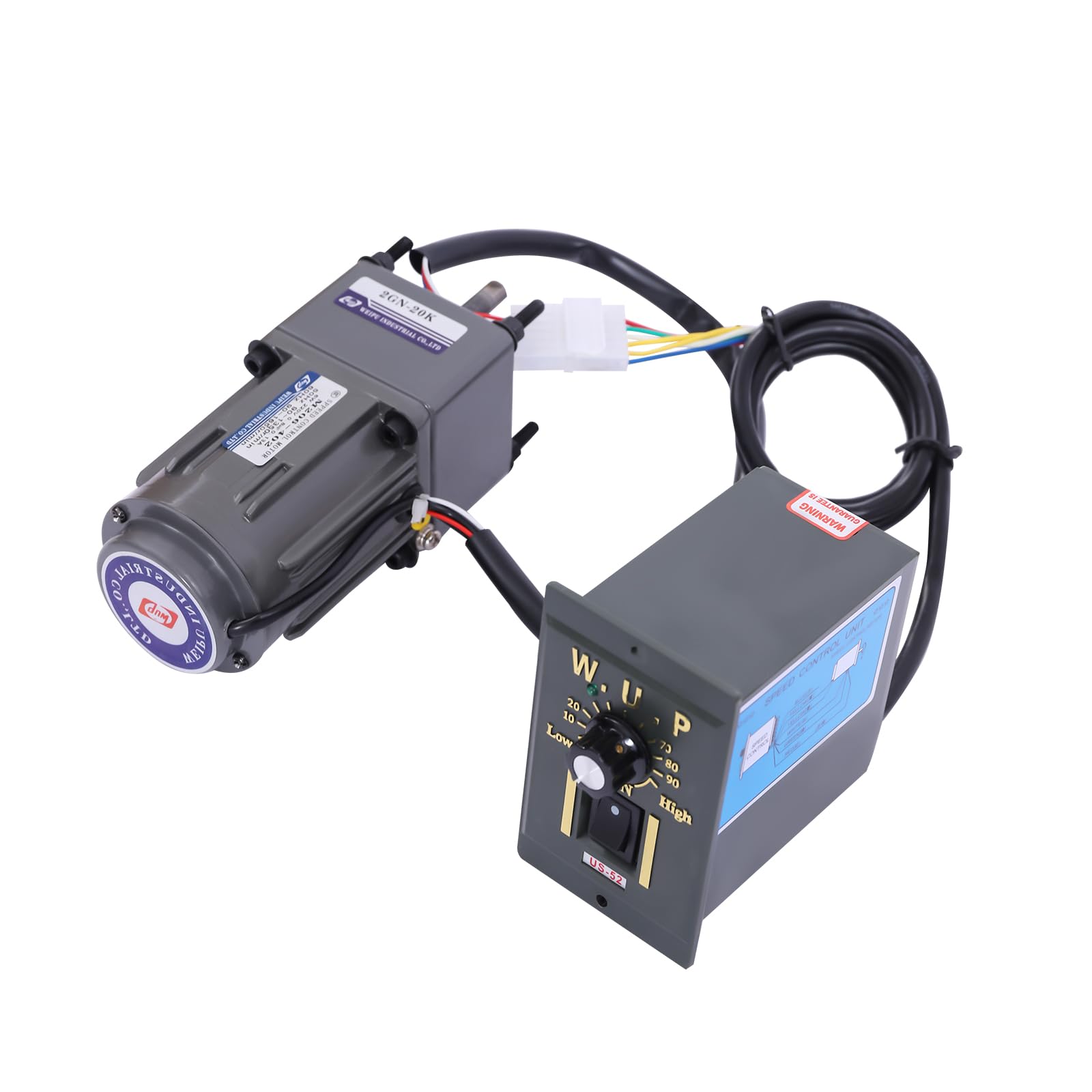 220V 6w Getriebemotor Elektromotor 1400RPM Drehzahlregler Stufenlos Einstellbare,220V-Motor-Drehzahlregler, drehzahlgeregelter Getriebemotor (20k)