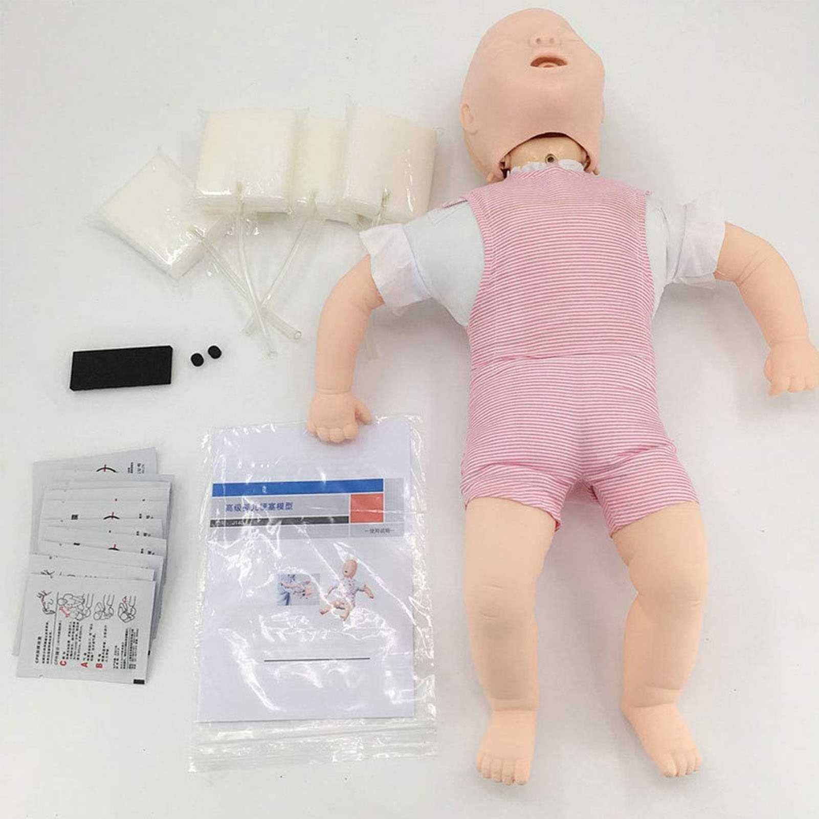 CPR-Puppe für Säuglinge, Trainingspuppe, Erste-Hilfe-Modell für Säuglinge, Simulator für kardiopulmonale Wiederbelebung, Erste-Hilfe-Trainingspuppe für die pädagogische Lehrforschung