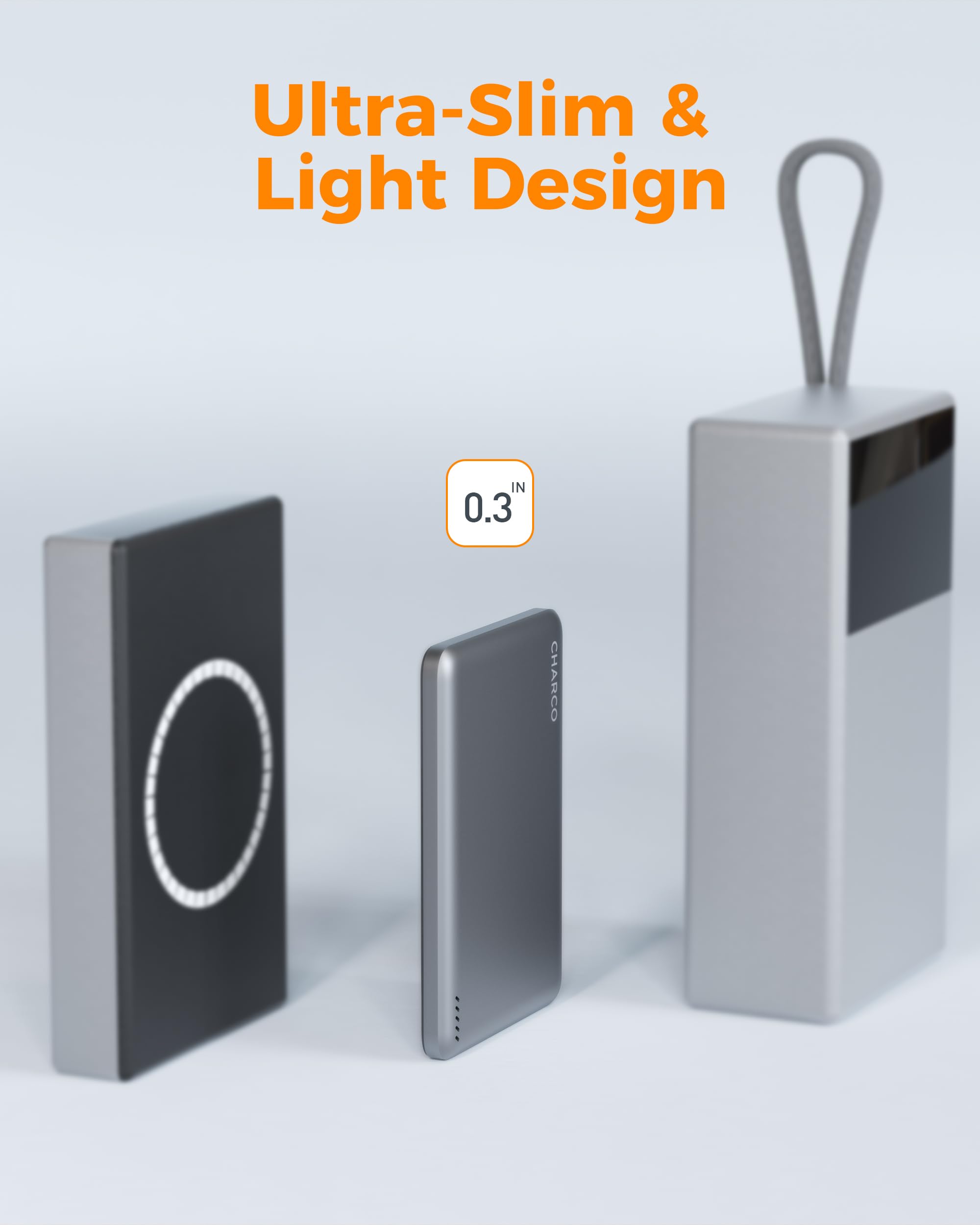 CHARCO Magnetic Power Bank for Magsafe Fast Charging, 5000mAh Wireless Portable Charger with Ultra Slim & Lightweight, Compatible with iPhone 17/16/15/14/13 Series,Travel Essential — view 4