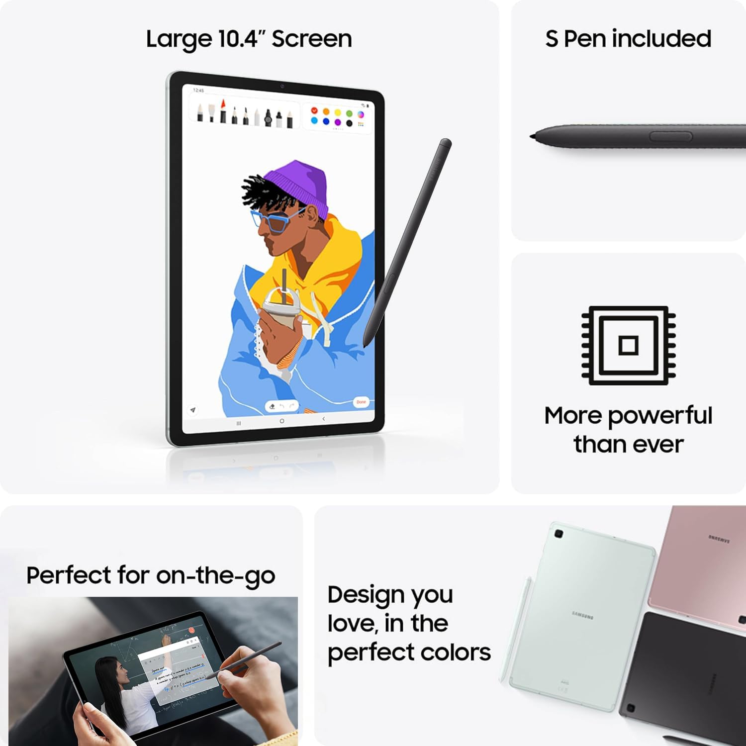 Amazon.com : Samsung Galaxy Tab S6 Lite Android Tablet (10.4