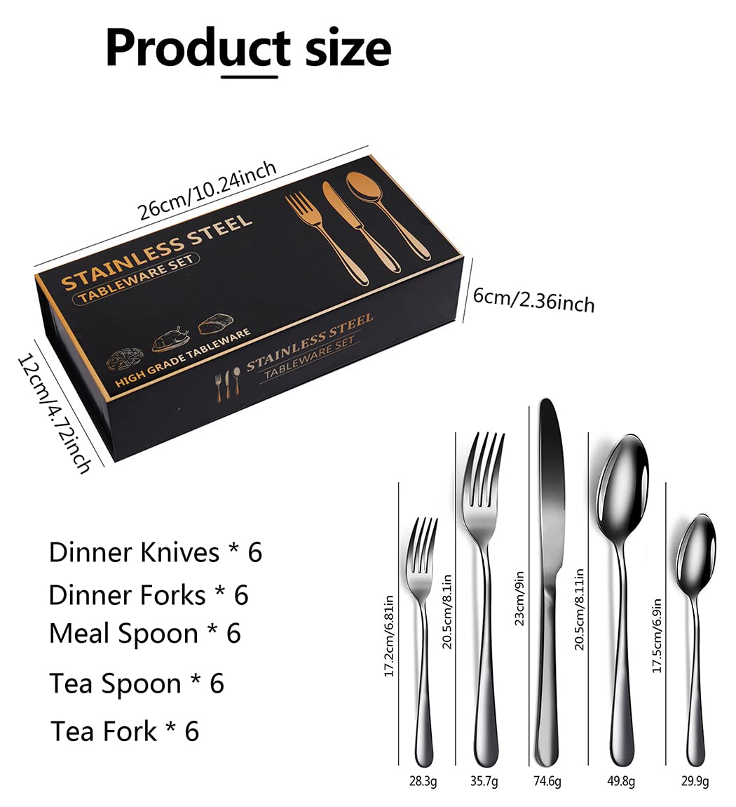 XIAOYU Set di posate portatili da 7 pezzi, set di utensili da campeggio da viaggio, set di posate martellate riutilizzabili, inclusi forchetta /coltello/cucchiaio/bacchette/cannucce, argento