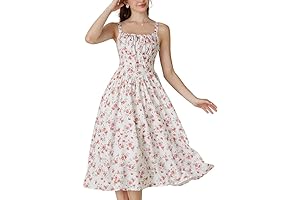 Floral Print Milkmaid Dress for Women with Corset