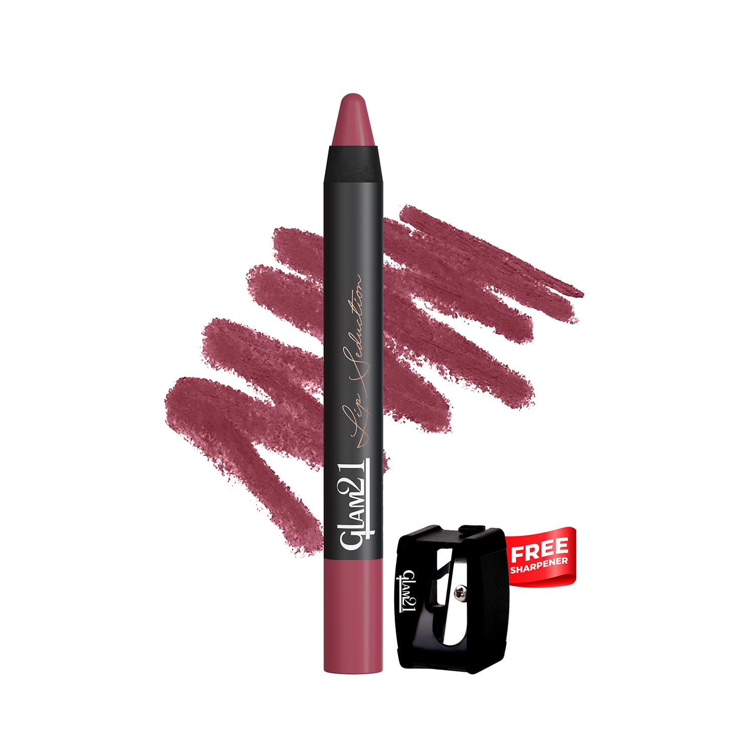 Glam 21 Lip Seduction Non- Transfer Crayon Lipstick up to 12 Hours Stay | Lightweight & Longlasting|Creamy Matte | Smudge Proof - 3.6gm| Joy Ride | 29-image-46