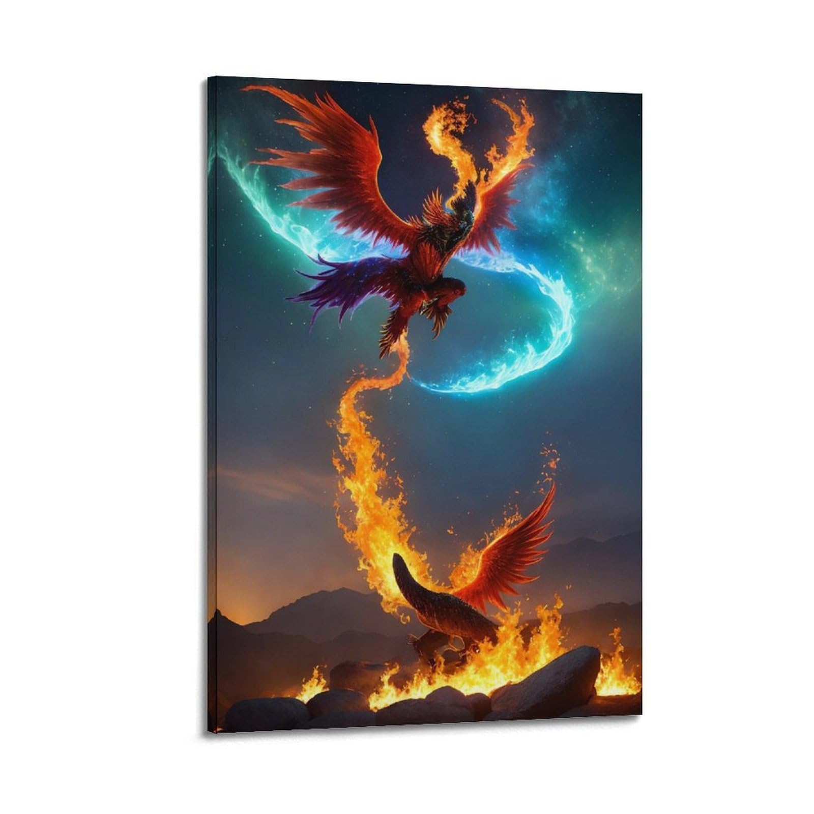WPHSFX Bird Posters Phoenix Evolution Poster Decorative Painting Canvas Wall Posters And Art Picture Print Modern Family Bedroom Decor Posters 24x36inch(60x90cm)