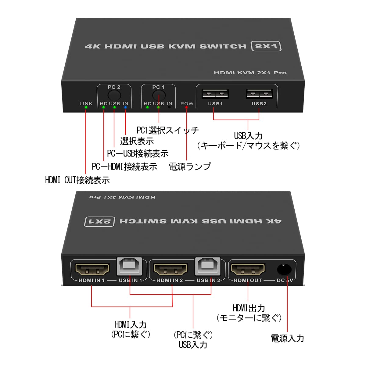 4K対応 KVMスイッチ HDMI2.1 2ポート Amazon.co.jp: kvmスイッチ hdmi 4K kvm スイッチ HDMI切替器 2ポート