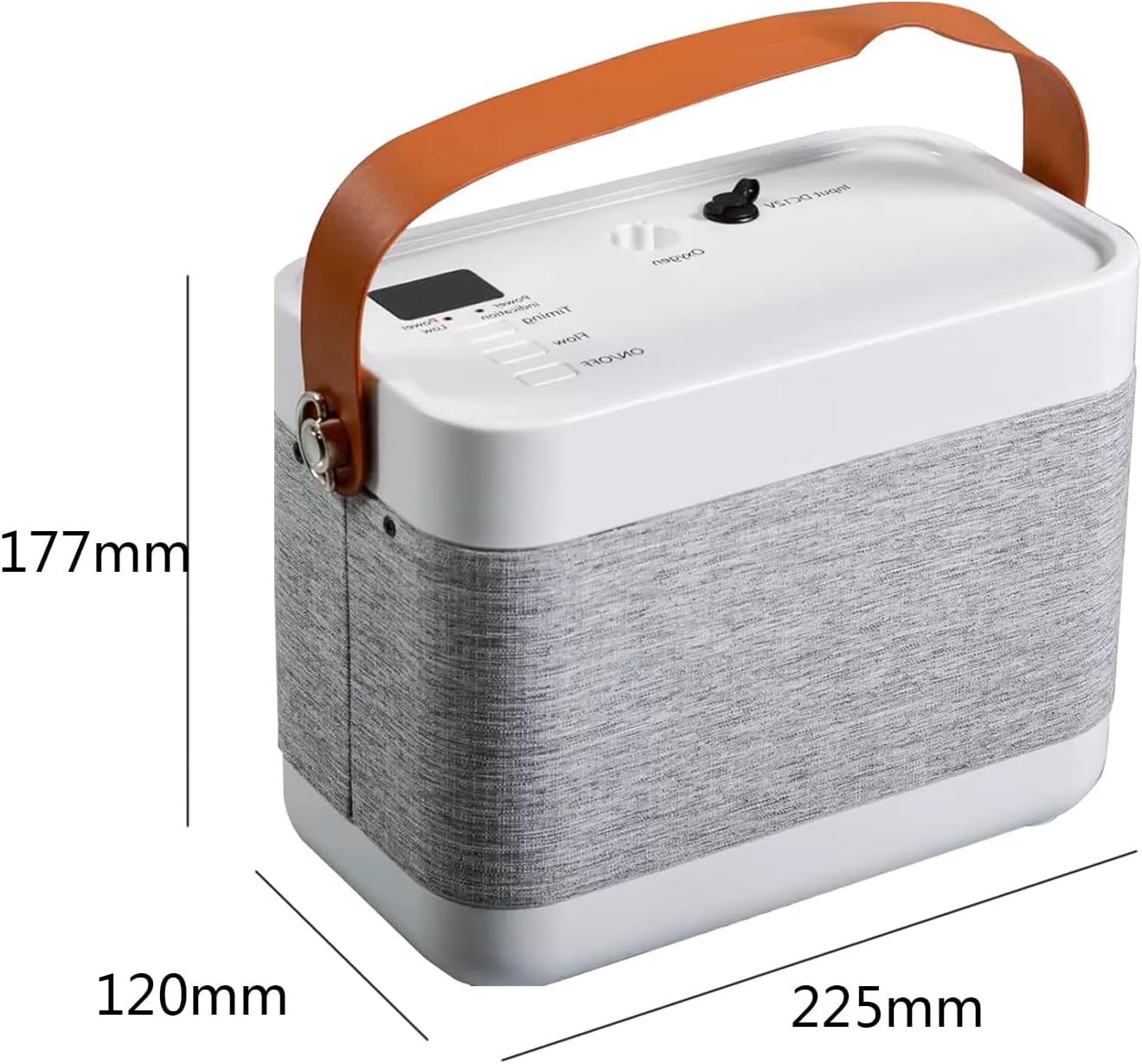 Generatore di ossigeno portatile, macchina per ossigeno, concentratore di ossigeno regolabile da 1 -3 l/min con borsa, regolazione del tempo accumulato per uso domestico e in viaggio Purificatore