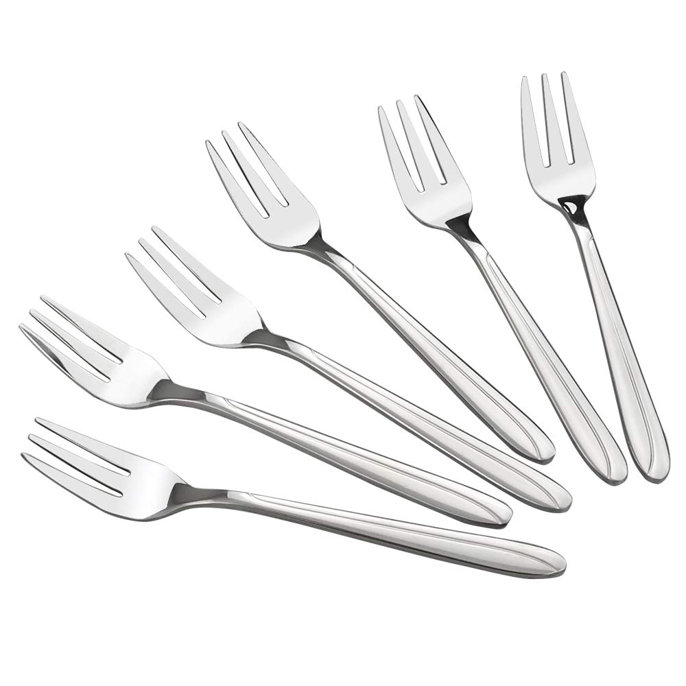 Anbers 12 Pieces Tiny Cocktail Forks, Stainless Steel Appetizer Fork Cake Fork
