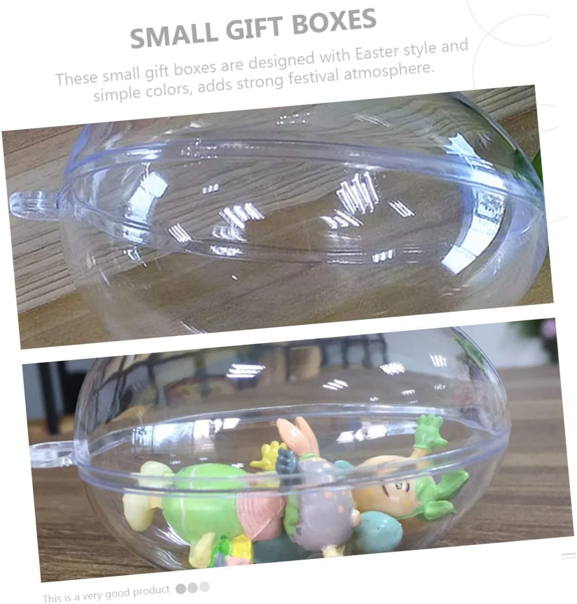ARTSEWPLY 6pcs Transparent Shape Packing Boxes for Easter Parties Wrapping Containers for Celebrations and Gatherings Festive Design for Themed Events