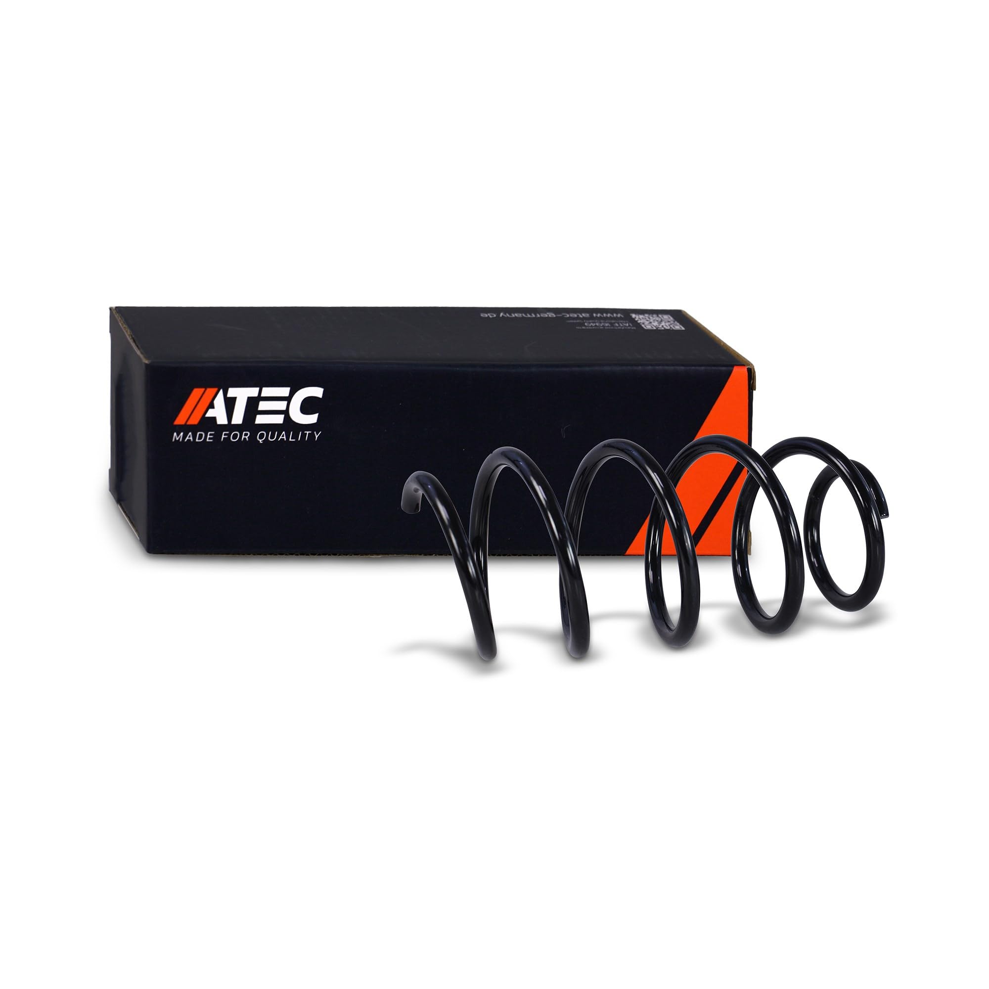 ATEC GERMANY 1x Muelle suspensión delantera compatible con SEAT LEON SC (5F5), SKODA OCTAVIA 3, VW T-ROC (A11, D11), GOLF SPORTSVAN 7 (AM1, AN1), PASSAT B8 (3G2, CB2) (3G5, CB5), GOLF 7