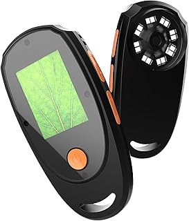 Microscopio para Niños, Pantalla de 2 Pulgadas 500x Microscopios Digitales de Mano con Lente Super Macro, Luces de 8 Lentes Incorporadas, Lupa Portátil, Compatible con Ventanas,