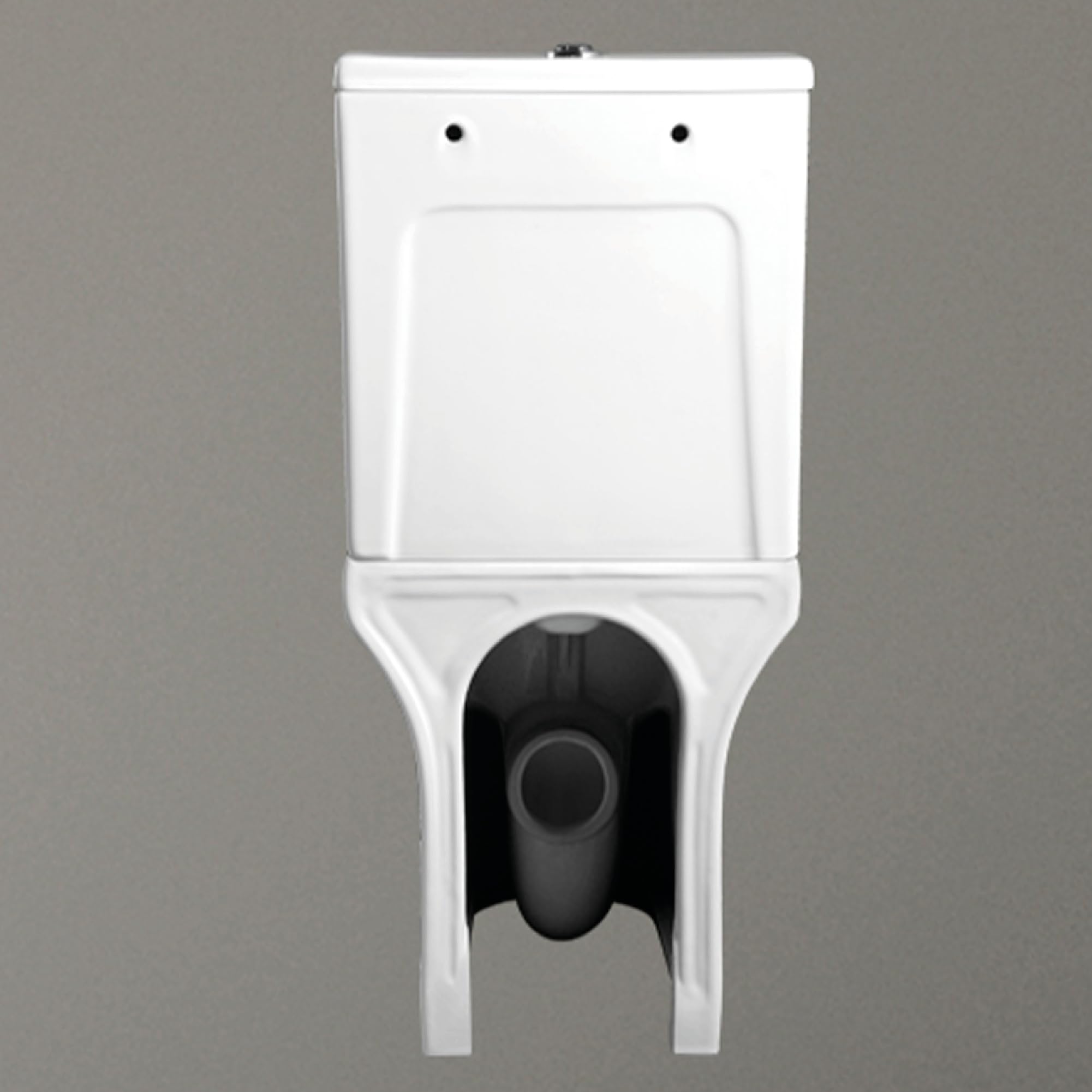 BAIKAL WC in ceramica T9. WC compatto a pavimento con sistema Rimless e cisterna monoblocco con meccanismo a doppio scarico. Sanitario completo con doppia uscita e sedile con caduta ammortizzata.