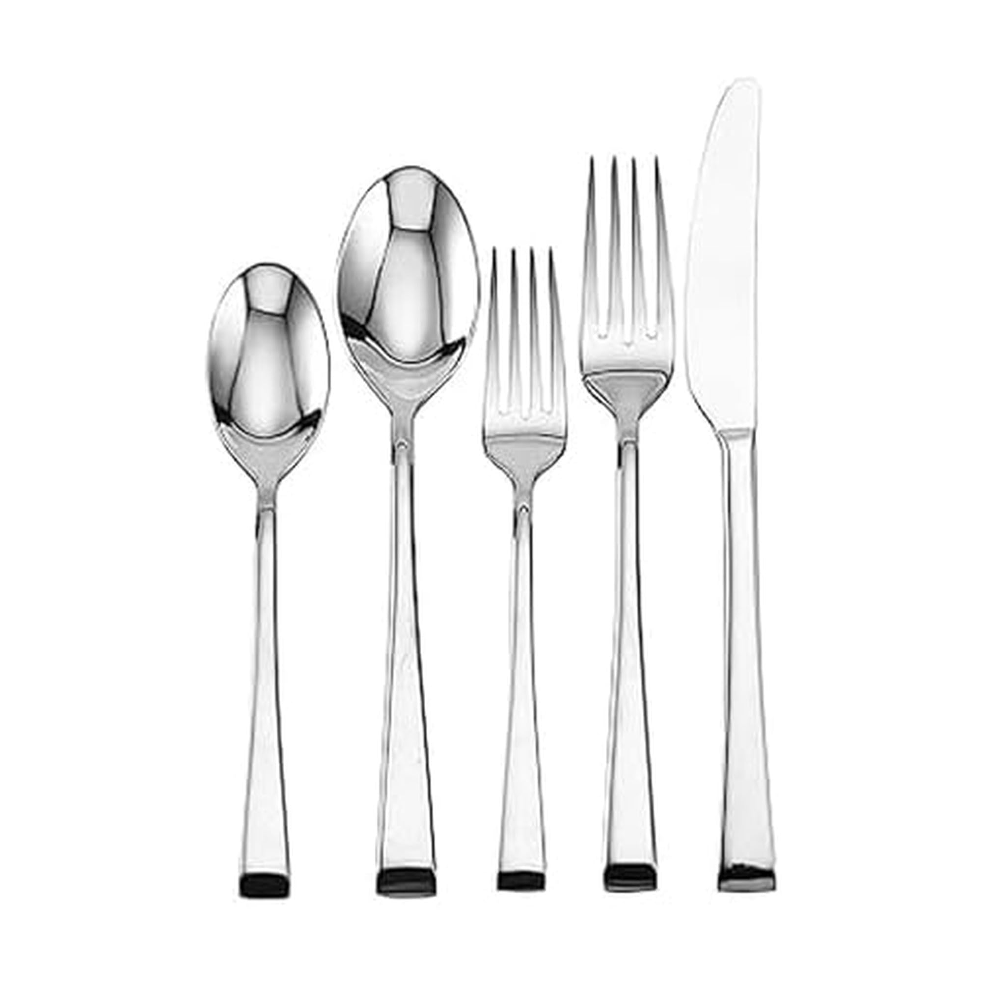 MikasaRockford 20-Piece Flatware Set for 4, 18/0 Stainless Steel Silverware, Includes Forks, Knives, Spoons, Durable Everyday Cutlery Set