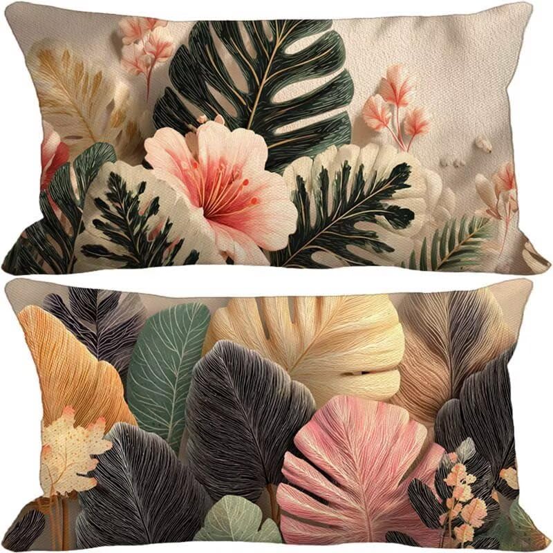Housses de coussin 60x80 imperméables style nordique lot de 2