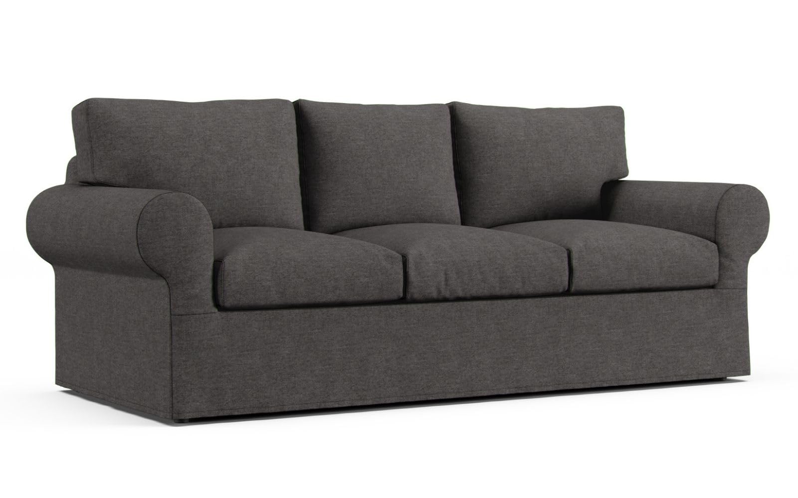 Comfort Works Custom Ektorp Sofa Covers, Replacement Slipcover Compatible with IKEA Ektorp Sofa (Black)