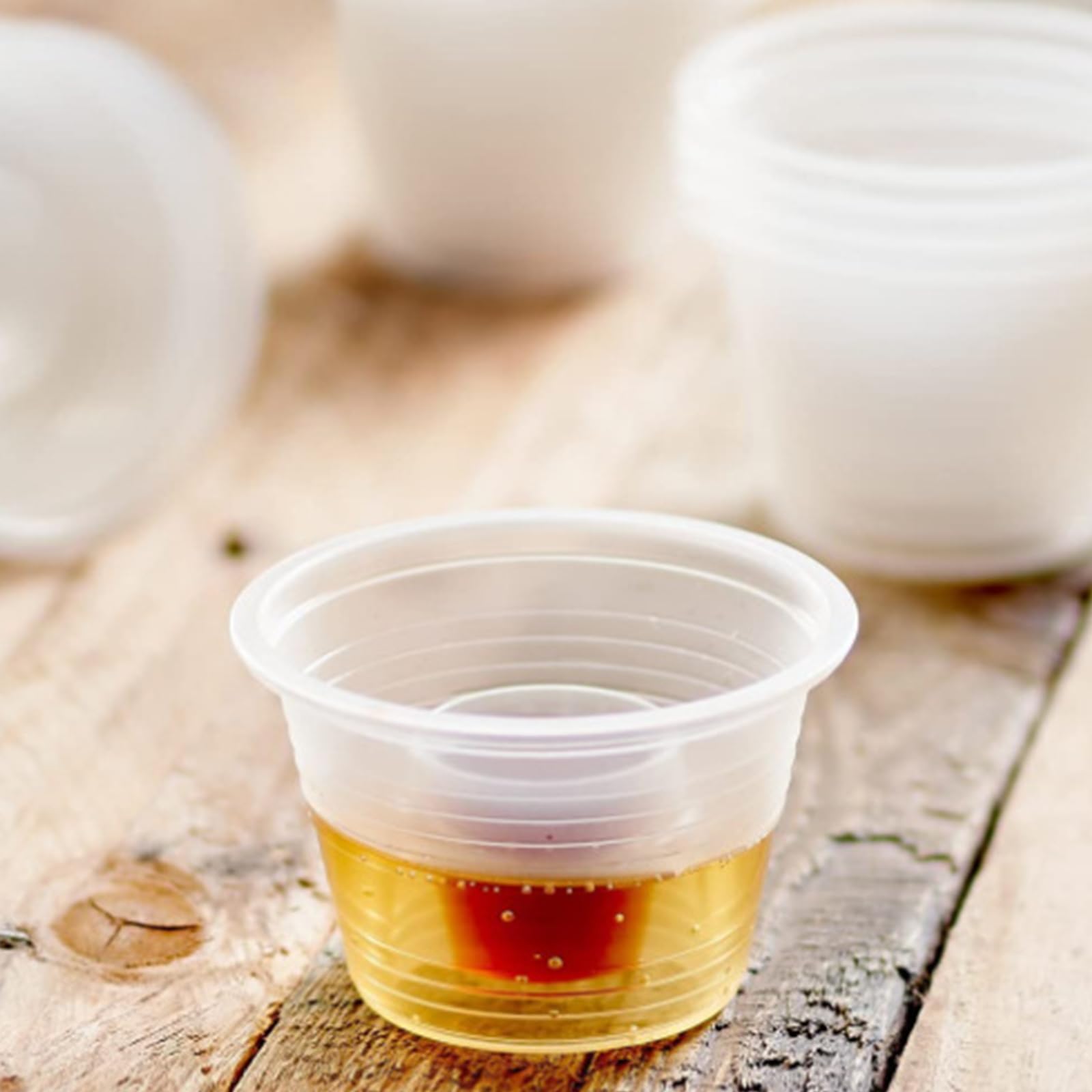 Kieliszki do shotów z tworzywa sztucznego 100 ml, przezroczyste, jednorazowe, 100 sztuk