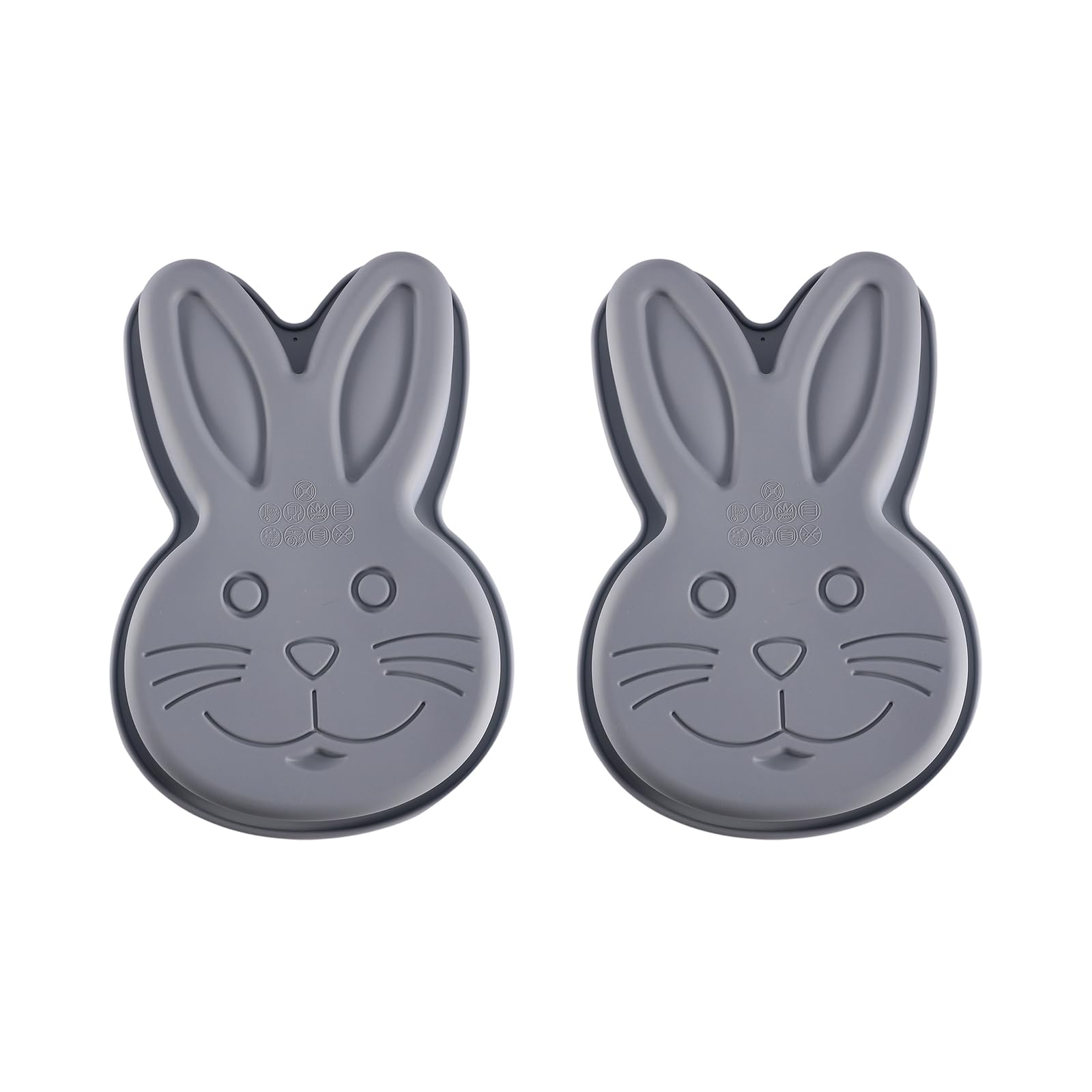 Navna NonStick Rabbits Shape Silicones Baking Molds 2PCS for Creative Cakes and Jellies Rabbits Cake Molds