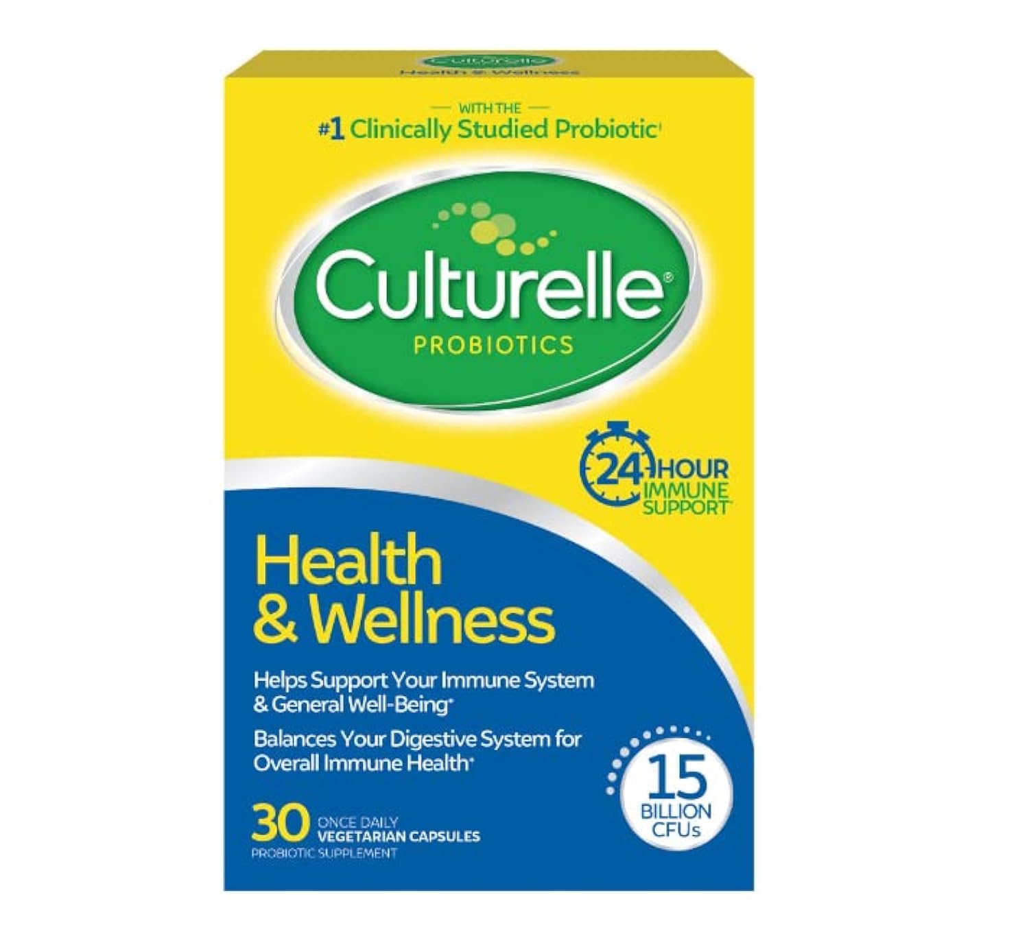 Culturelle Natural Health & Wellness Capsules 30 ea (Pack of 2)